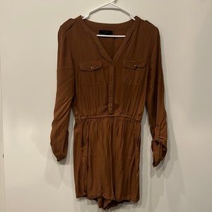 Brown beautiful brown Be Cool Romper. Dress up or dress down.